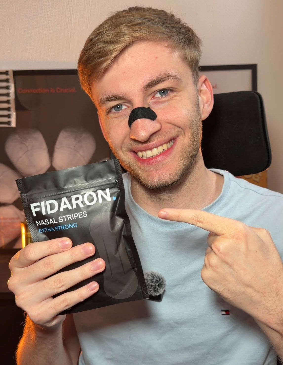 FIDARON Nasenpflaster Extra Strong – 60 Stück Schwarz